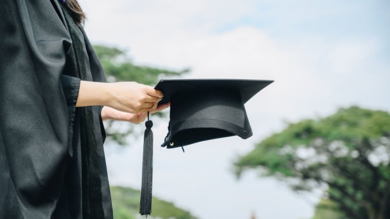 Conceptual shot of education and graduation ceremony.